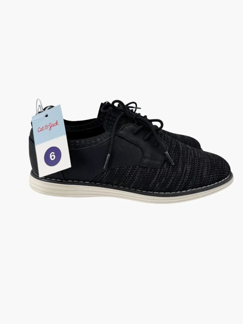 NEW Cat & Jack Kids' Elijah Knit Dress Shoes - Black